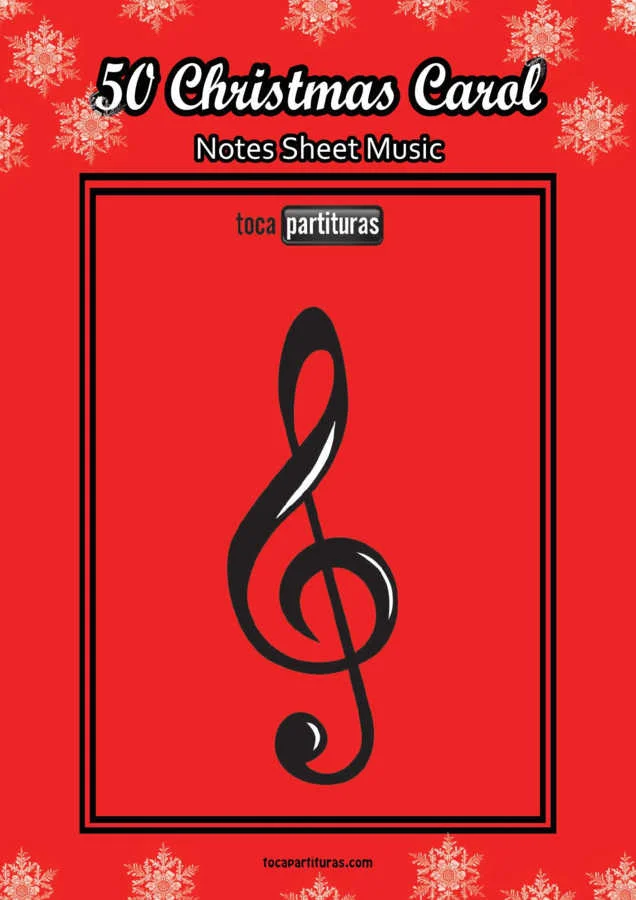 50 Christmas Song Easy Notes Sheet Music PDF KARAOKE MIDI Book Villancicos