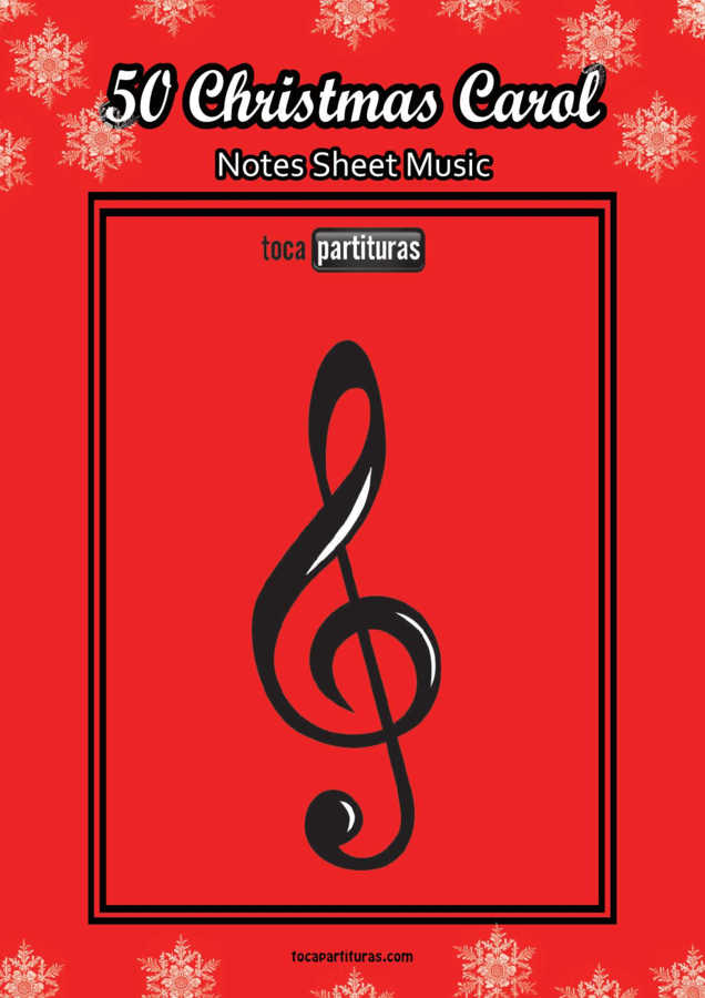 50 PDF MIDI Book Christmas Carol Easy Notes Sheet Music for Flute Violin Recorder Oboe…