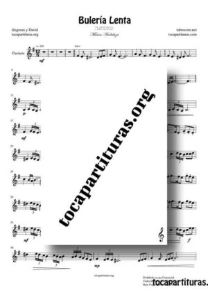 Bulería Lenta Flamenco Fácil Partitura de Clarinete PDF, MIDI y KARAOKE