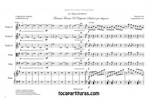 Fantasía Tartesa Partitura de Orquesta de Cuerda y Piano