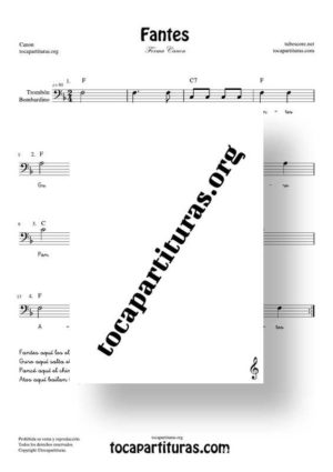 Fantes Forma Canon Partitura de Trombón / Bombardino (Trombone / Euphonium)