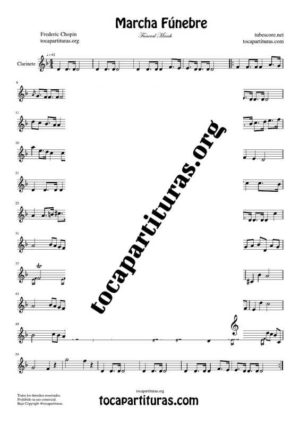Marcha Fúnebre de Chopin Partitura de Clarinete (Clarinet)