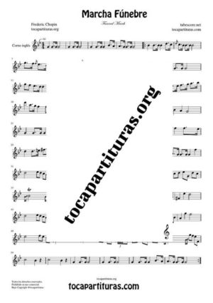 Marcha Fúnebre de Chopin Partitura de Corno Inglés (English Horn)
