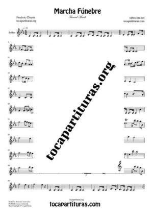 Marcha Fúnebre de Chopin Partitura de Solfeo (Entonación y Ritmo)
