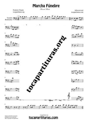 Marcha Fúnebre de Chopin Partitura de Trombón / Bombardino (Trombone / Euphonium)