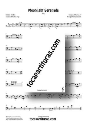 Moonlight Serenade Partitura Fácil de Trombón y Bombardino