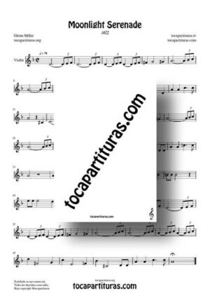 Moonlight Serenade Partitura PDF Fácil de Violín