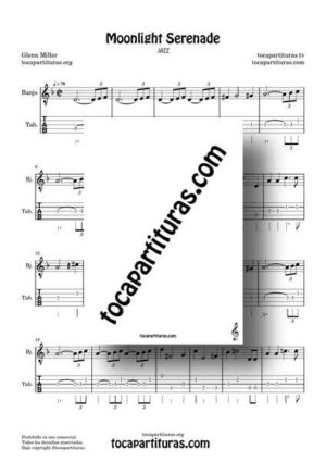 Moonlight Serenade Partitura y Tablatura Fácil de Banjo