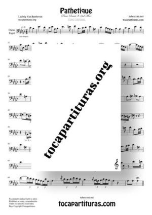 Pathetique de Beethoven Partitura de Chelo / Fagot