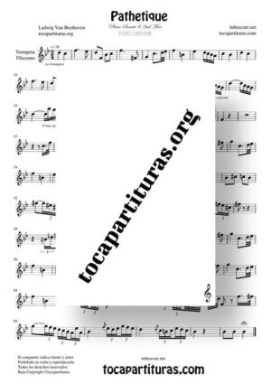 Pathetique de Beethoven Partitura de Trompeta / Fliscorno