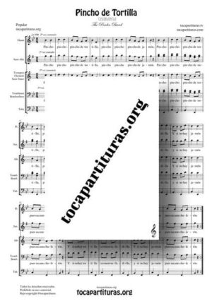 Pincho de Tortilla Partitura de Charanga en PDF Guión Director + Partituras + MIDI + MP3