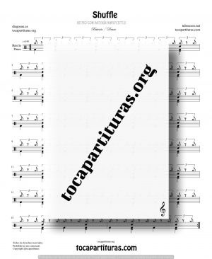 Shuffle Partitura Fácil de Batería (Drum Styles)