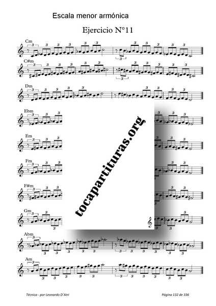 Técnica Libro PDF para Aprender Terceras flauta violin saxofón trompeta guitar piano...