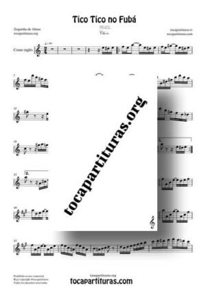 Tico Tico No Fuba Partitura PDF de Corno Inglés en La menor y La Mayor